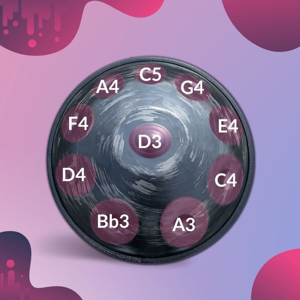 Handpan 10 Notes - Black Meteor - Ré Mineur (4)