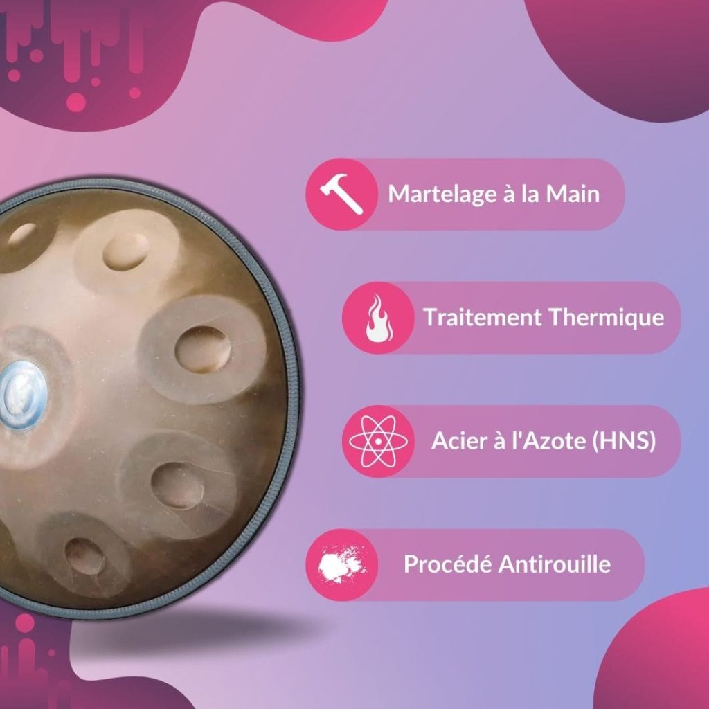 Handpan 10 Notes Ré Mineur SandStorm vue 3