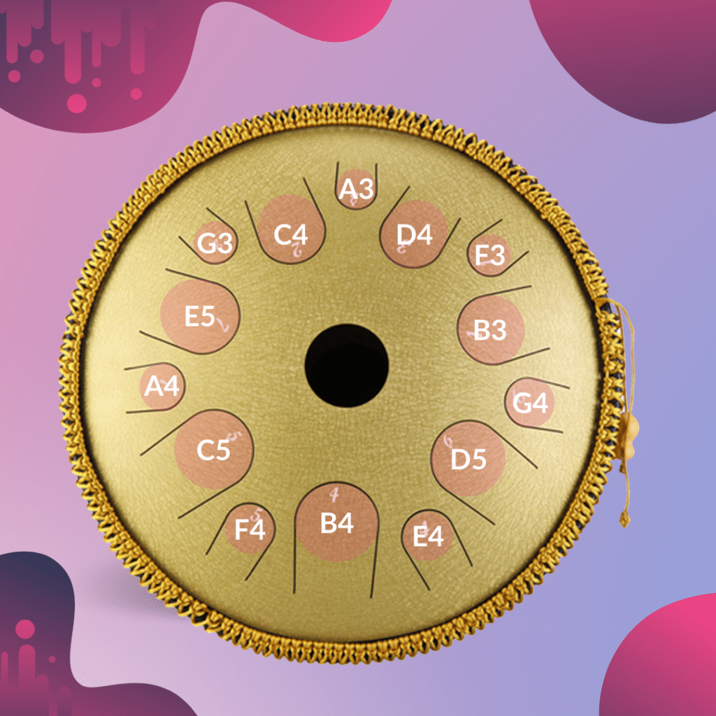 Steel Tongue Drum 14 notes Slapster - Do Majeur - 8 couleurs (12)